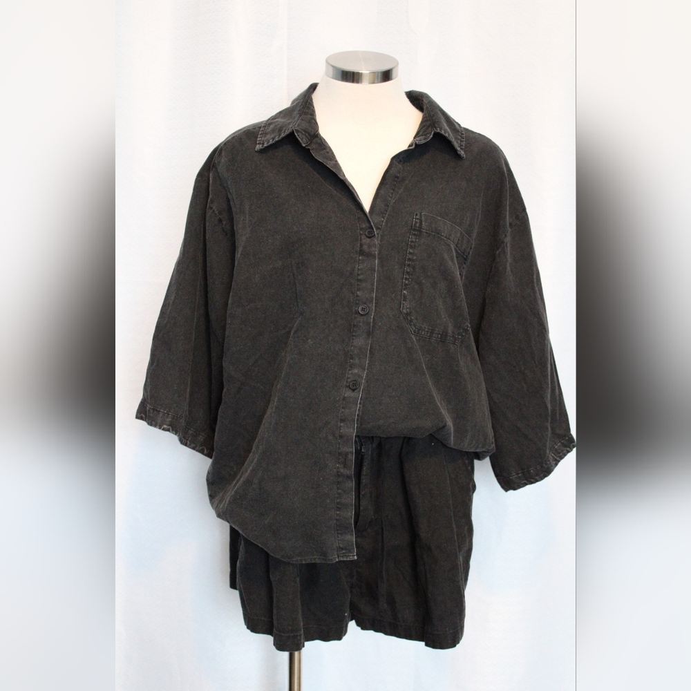 Fashion Nova Willow Washed Short Set – Black (Size Medium) - Picture 3 of 11